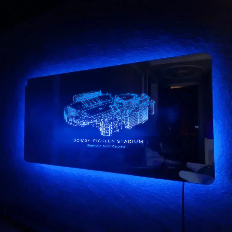 Dowdy-Ficklen Stadium Mirror Light-Gifts For Sports Lovers、East Carolina Pirates