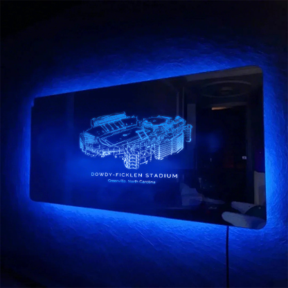 Dowdy-Ficklen Stadium Mirror Light-Gifts For Sports Lovers、East Carolina Pirates