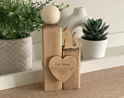 Custom Pet Family Handmade Wooden Ornament, Gift for family