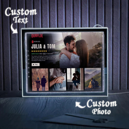 Custom Valentine Movie Photo Mirror Light Box