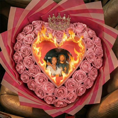 Everlasting Glitter Roses With Photo - Burnaway Edition