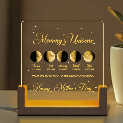 50% off⭐️Mom's Sky Custom Real Moon Phase Led Light Frame