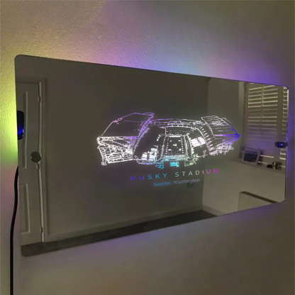 Husky Stadium Washington Mirror Light-Gifts For Sports Lovers、University of Washington Huskies