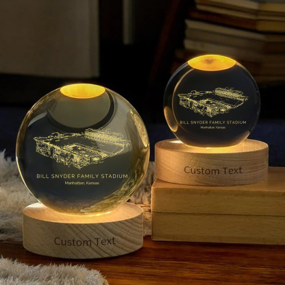 Bill Snyder Family Stadium 3D Spherical Crystal Ball Lamp