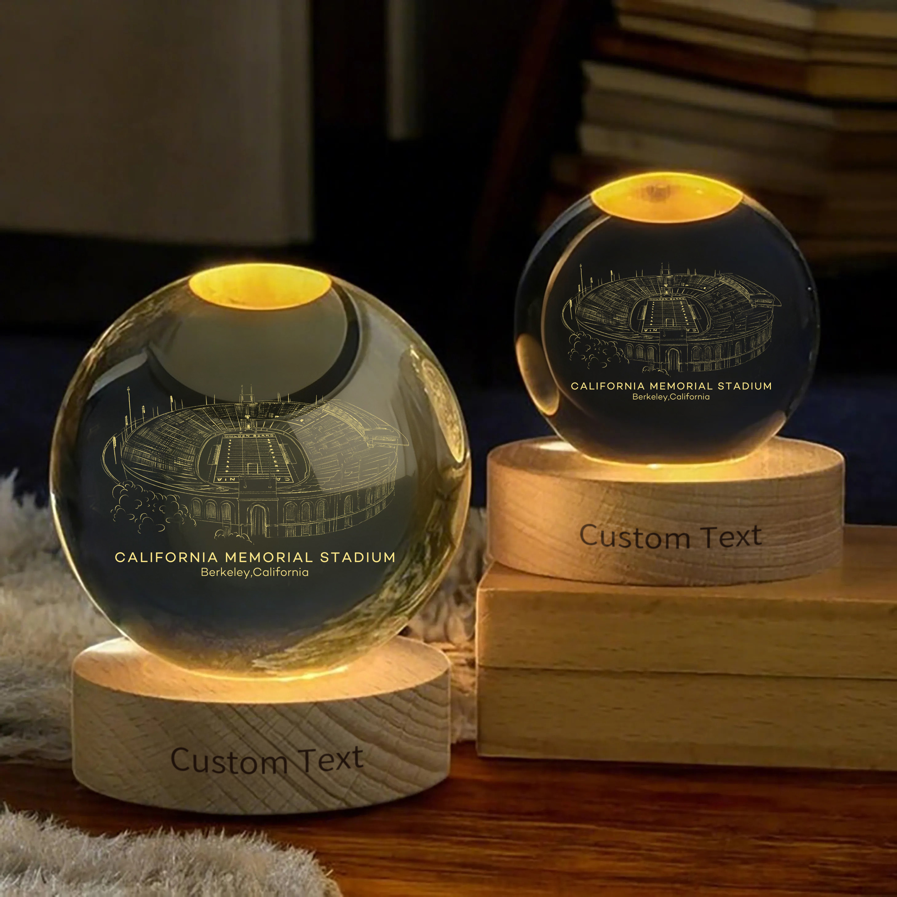 California Memoria Stadium 3D Spherical Crystal Ball Lamp