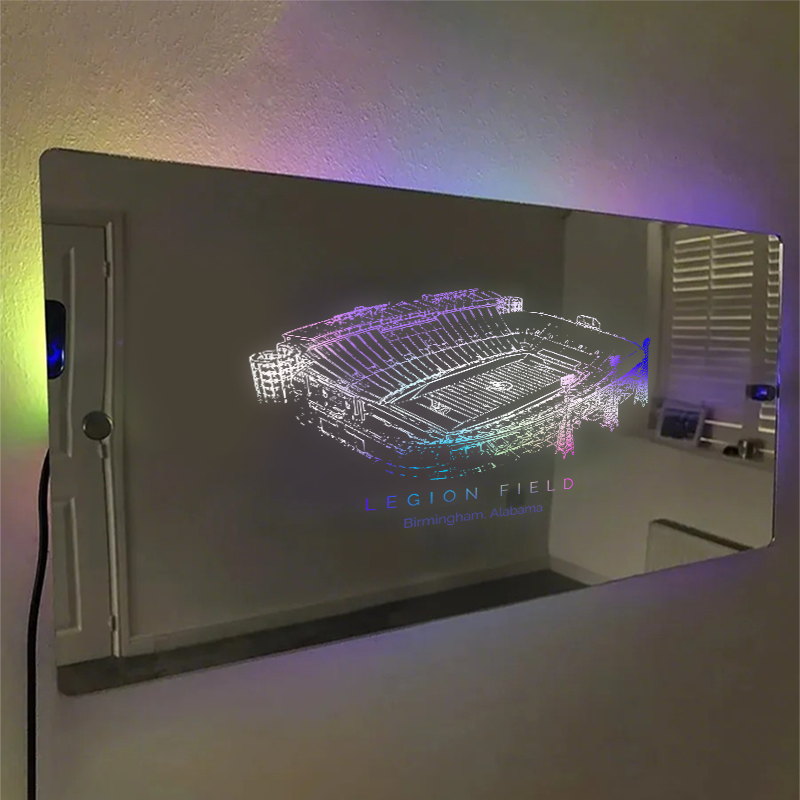 Legion Field Stadium Alabama Mirror Light-Gifts For Sports Lovers、UAB Blazers、Birmingham Iron