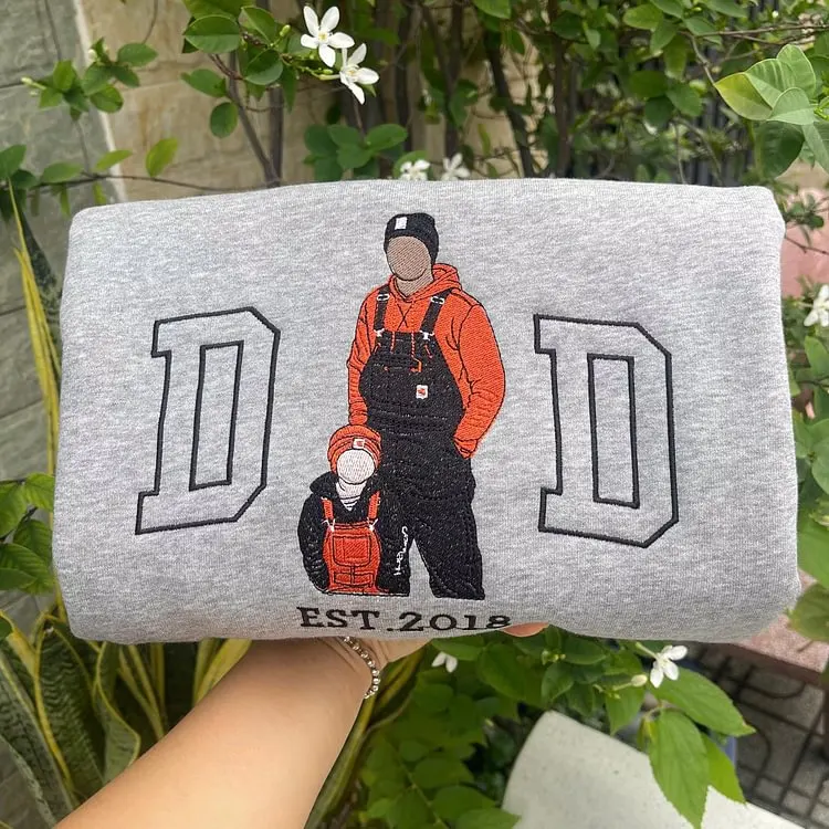 Custom Embroidered Portrait for Father