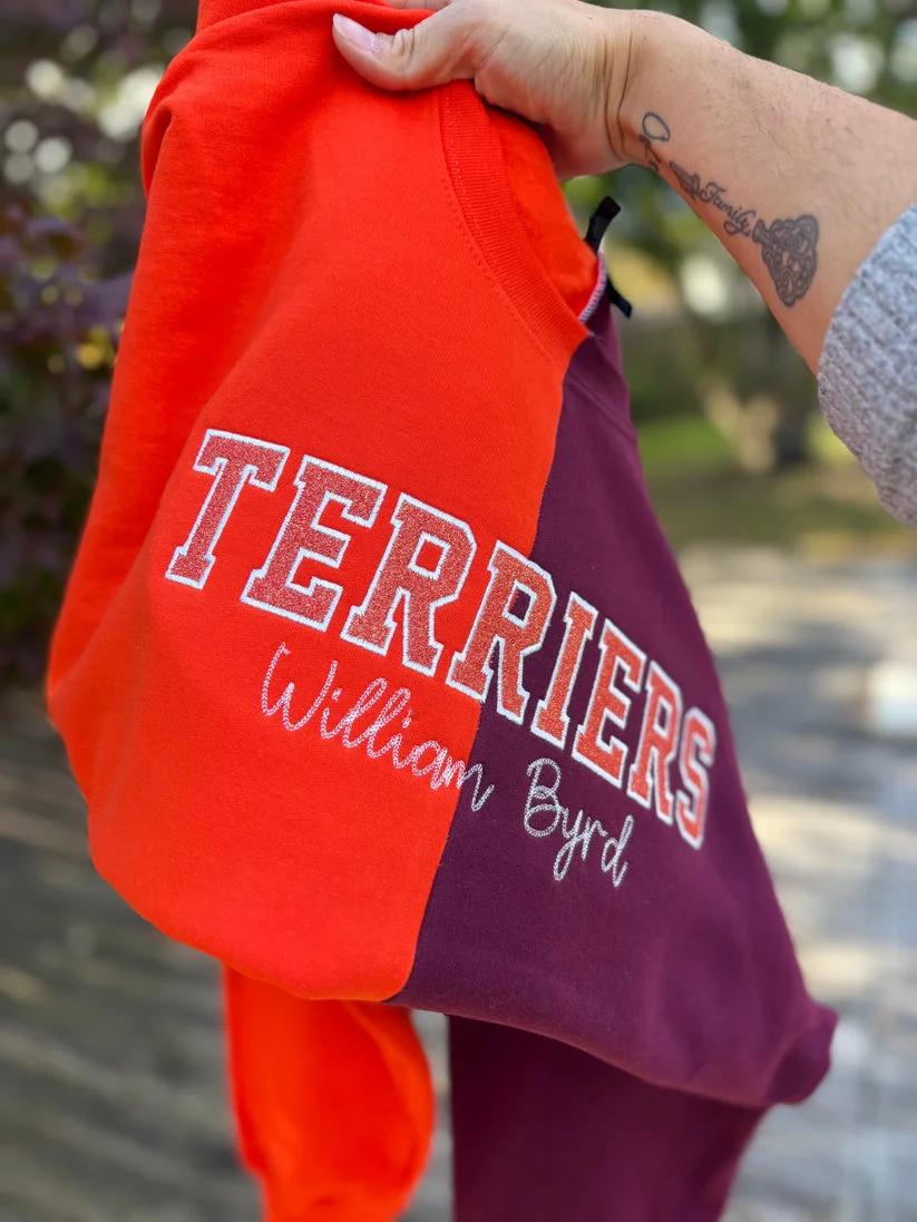 Personalised Sequin Embroidered Mama Colourblock Sweatshirt 