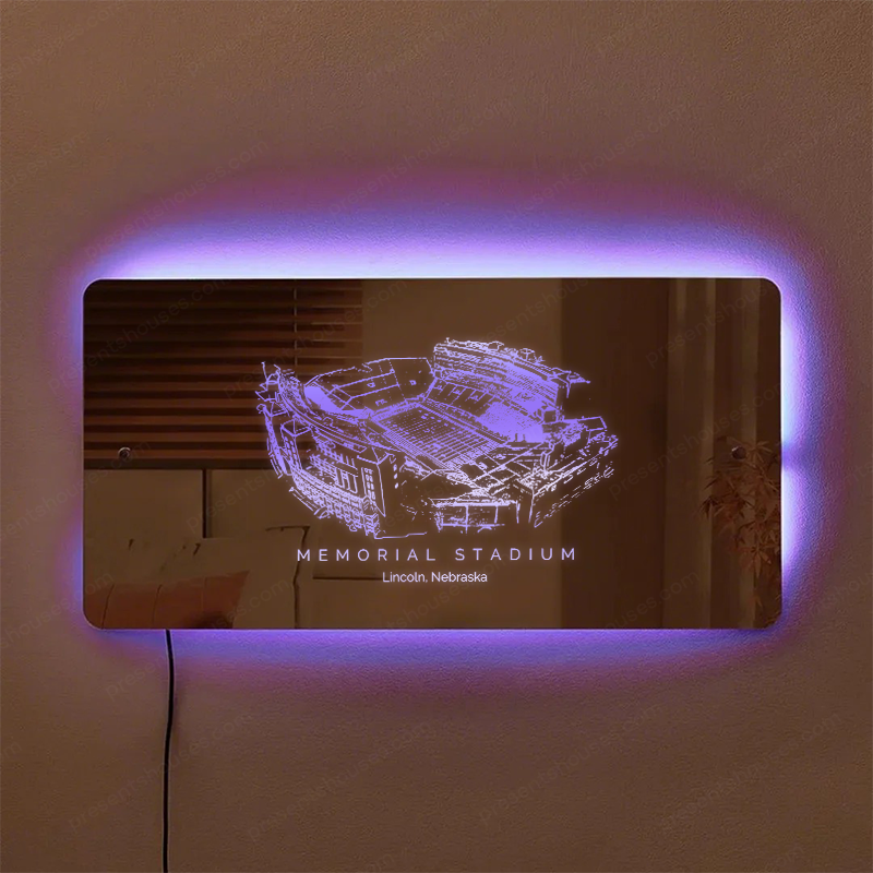 Memorial Stadium (Lincoln) Stadium Mirror Light-Gifts For Sports Lovers