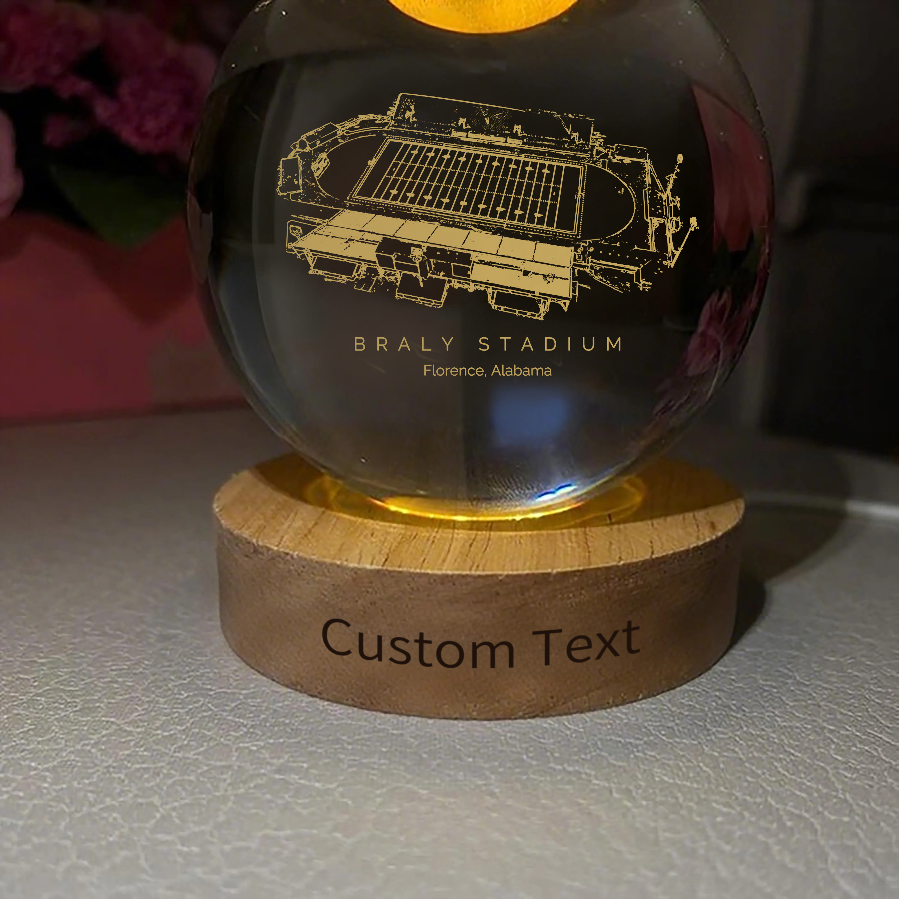 Braly Stadium 3D Spherical Crystal Ball Lamp