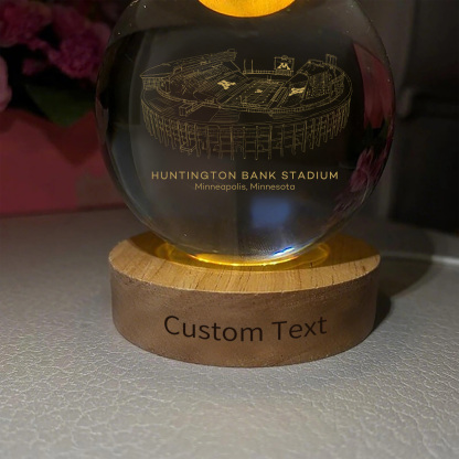 Huntington Bank Stadium 3D Spherical Crystal Ball Lamp