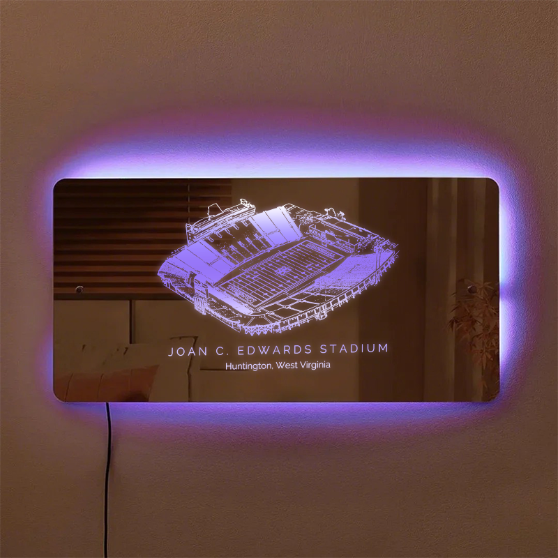 Joan C. Edwards Stadium Mirror Light-Gifts For Sports Lovers、Marshall University Thundering Herd