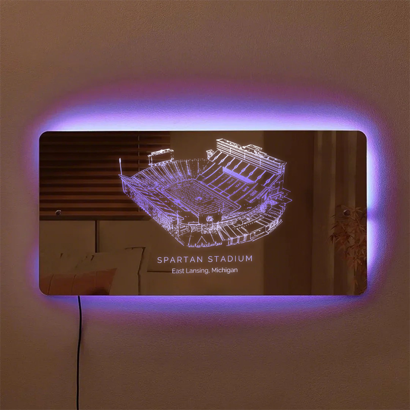 Spartan Stadium(Michigan)Mirror Light-Gifts For Sports Lovers、Michigan State Spartans