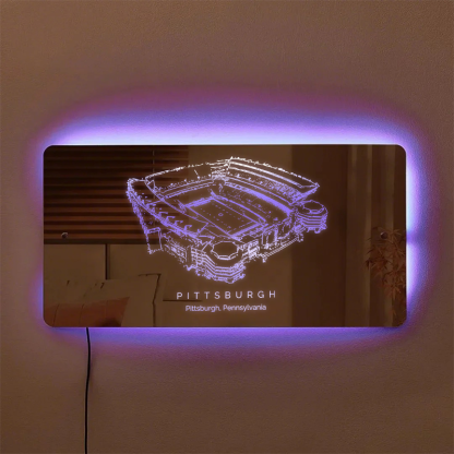 Pittsburgh Stadium (Heinz Field) Mirror Light-Gifts For Sports Lovers、University of Pittsburgh 、Pittsburgh Steelers