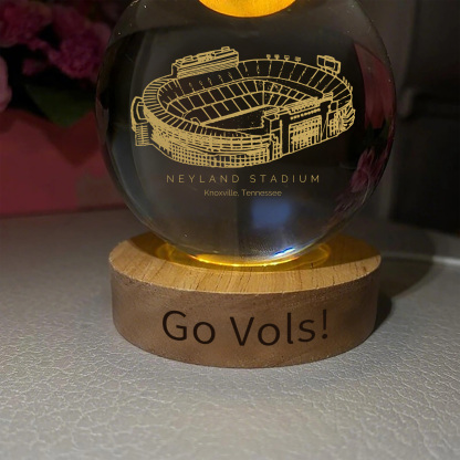 Neyland Stadium 3D Spherical Crystal Ball Lamp