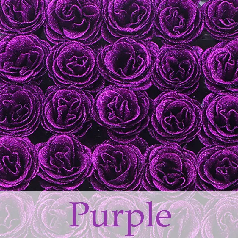 Purple Glitter Rose Bouquet-Couple Glitter Everlasting Rose Bouquet (Never Wither)
