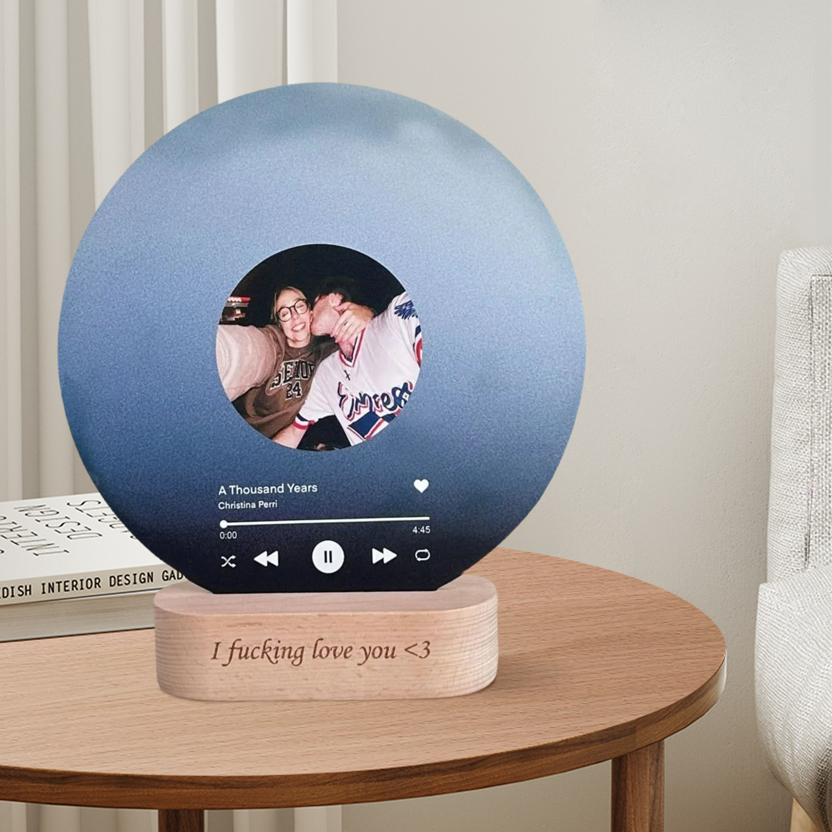 Personalized Record with Photo - Lenticular Song Plaque