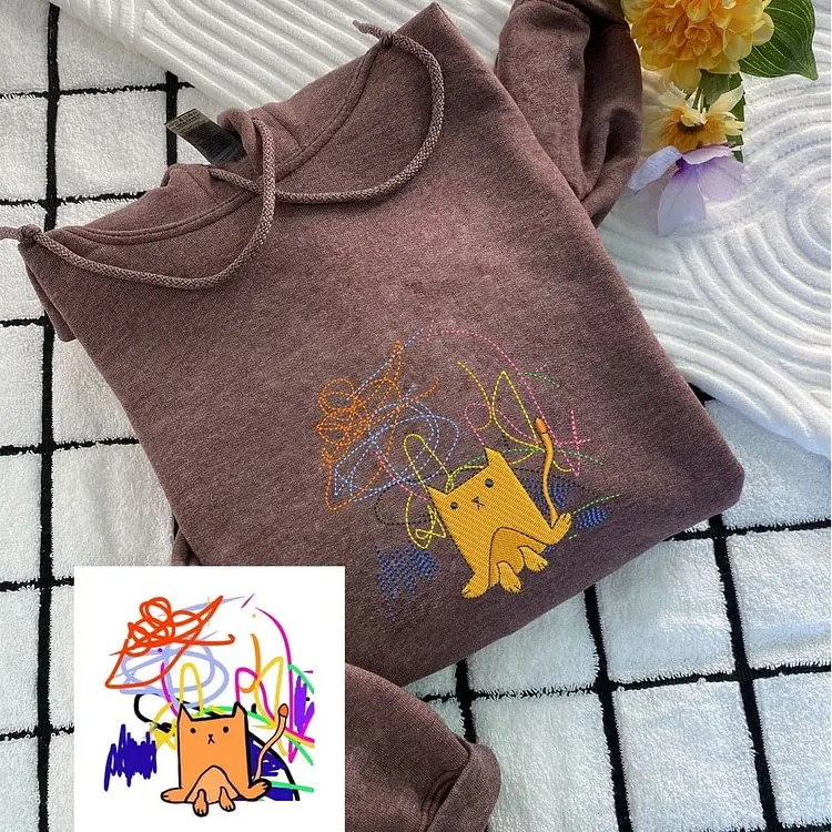 Custom Kids Drawing Sweatshirt – Personalized Art Hoodie
