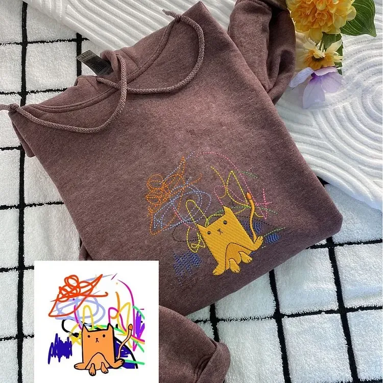 Custom Kids Drawing Sweatshirt – Personalized Art Hoodie