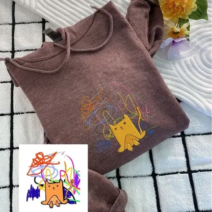 Custom Kids Drawing Sweatshirt – Personalized Art Hoodie