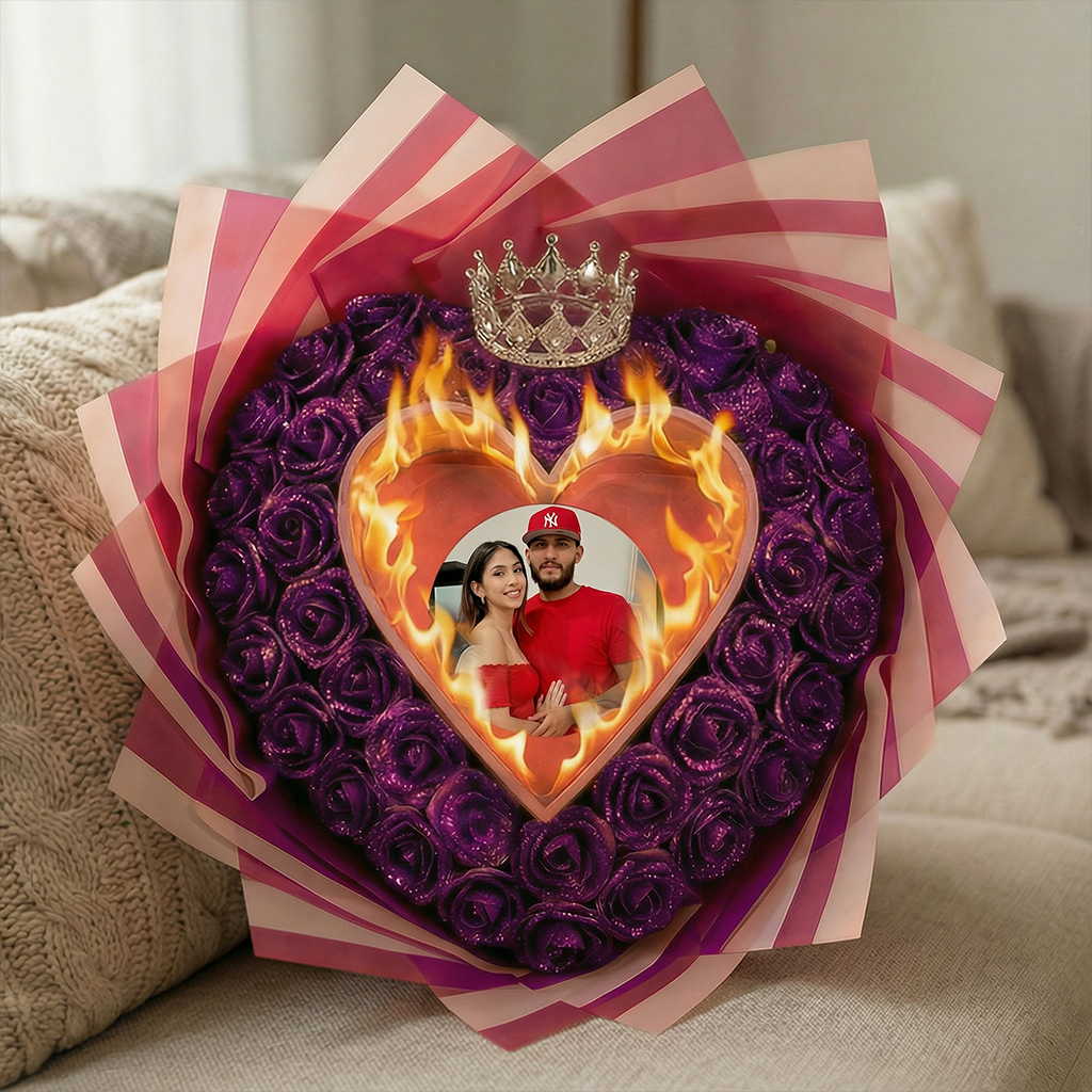 Everlasting Glitter Roses With Photo - Burnaway Edition