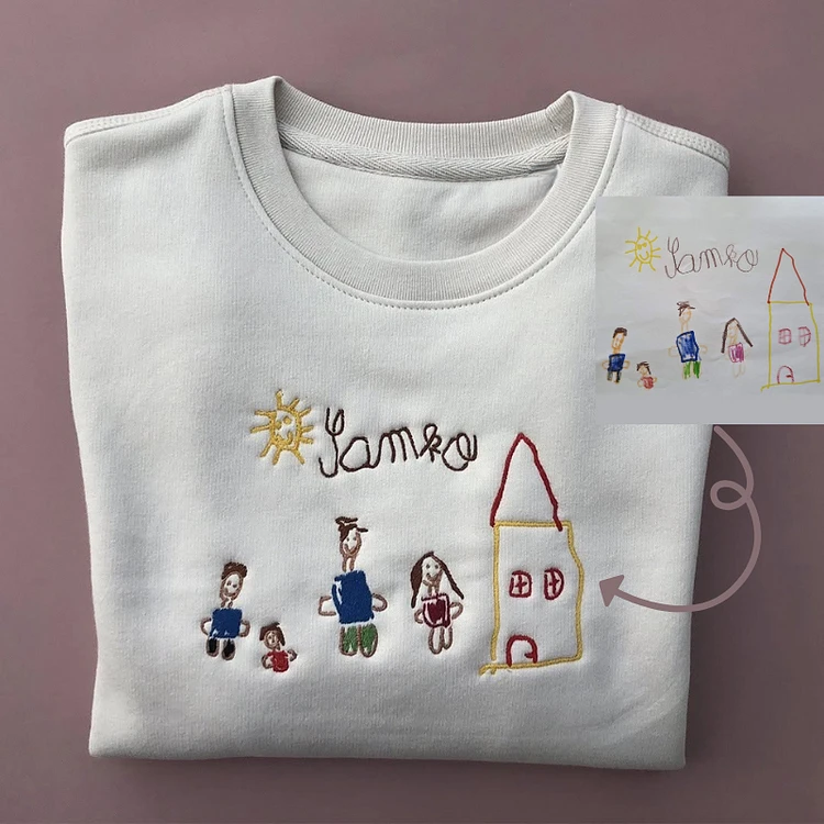 Custom Kids Drawing Sweatshirt – Personalized Art Hoodie