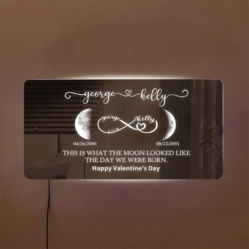 🔥Hot Sale🔥Personalized Moon Phase &Name Mirror - Valentine's Day Gift For Lover