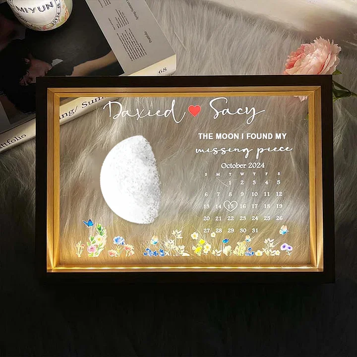 The Moon I Found My Missing Piece Light Frame - 💕 Best Gifts to Lover 💕