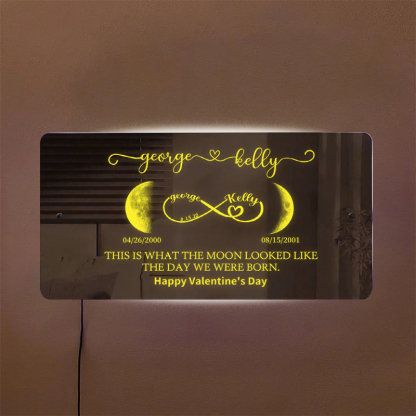 🔥Hot Sale🔥Personalized Moon Phase &Name Mirror - Valentine's Day Gift For Lover