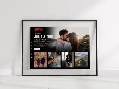 Custom Valentine Movie Photo Frame with Your Love Story
