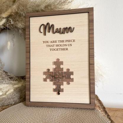 Personalised Mothers Day Wood Puzzle Gift