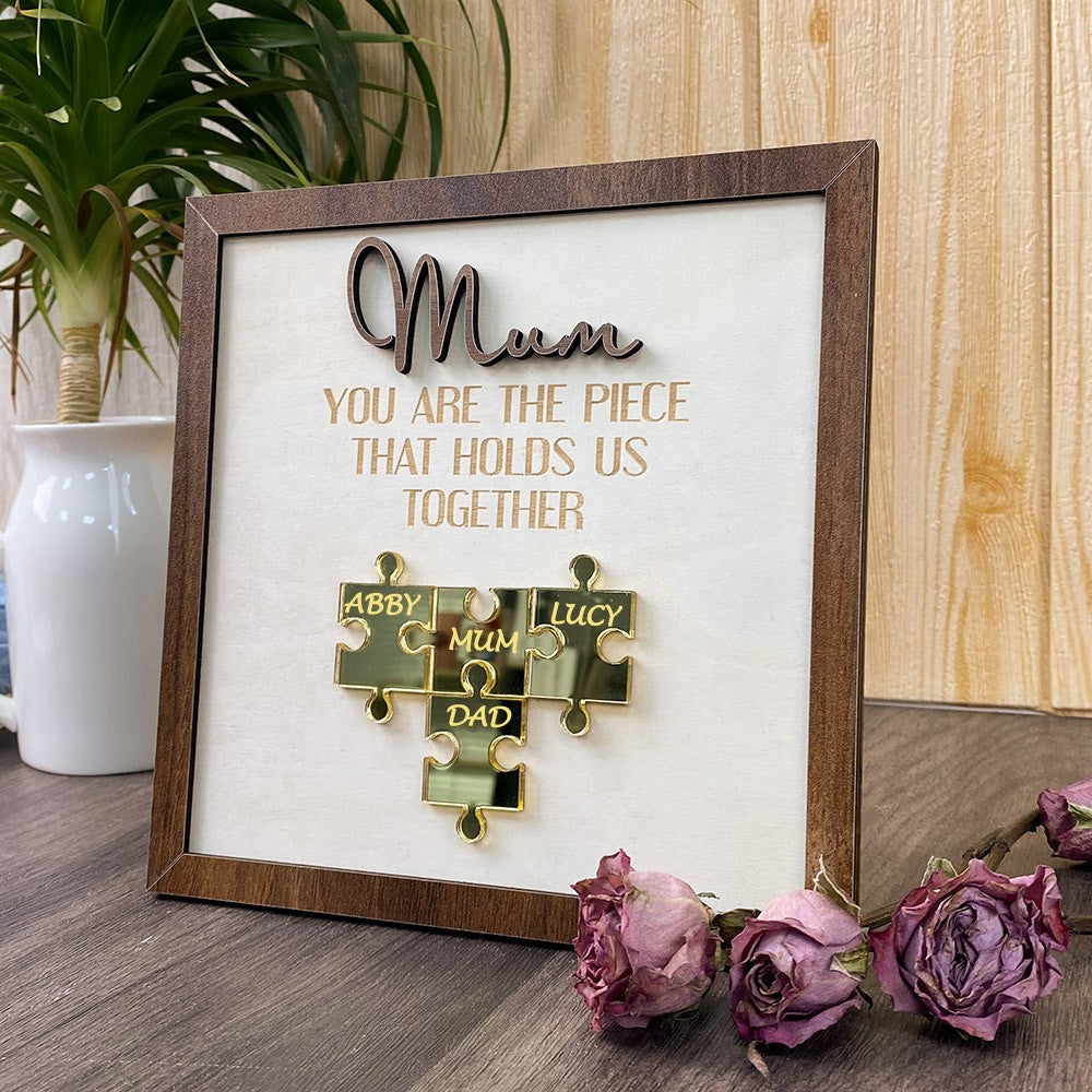 Personalised Mothers Day Wood Puzzle Gift