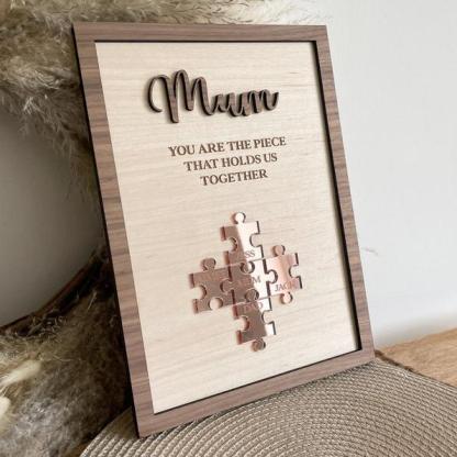 Personalised Mothers Day Wood Puzzle Gift