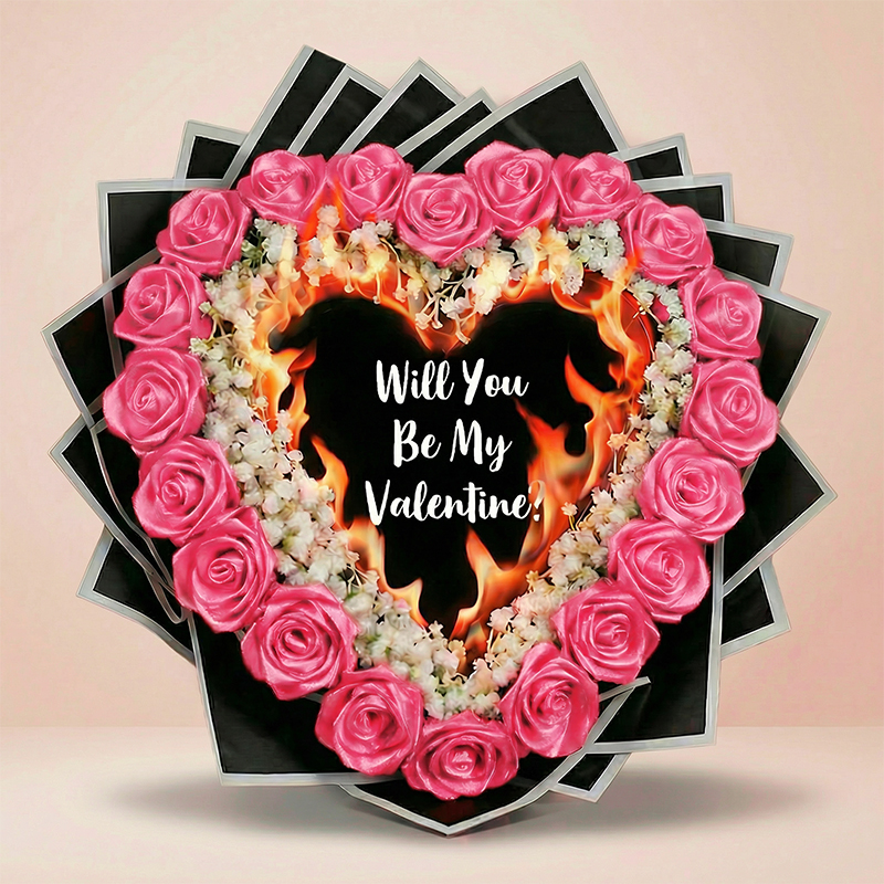 Everlasting Satin Ribbon Roses - Burnaway Edition