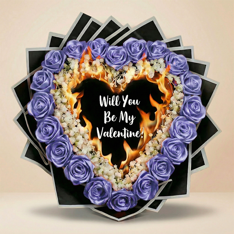 Everlasting Satin Ribbon Roses - Burnaway Edition