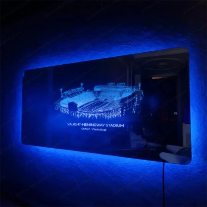 Vaught–Hemingway Pickens Family Oklahoma Memorial Stadium Mirror Light-Gifts For Sports Lovers