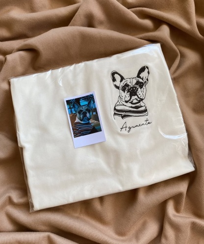 Custom Embroidered Pet Face T-shirt,Personalized hoodie embroidered with multiple pets-forlovever