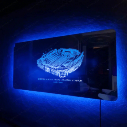 Darrell K Royal-Texas Memorial Stadium Mirror Light-Gifts For Sports Lovers