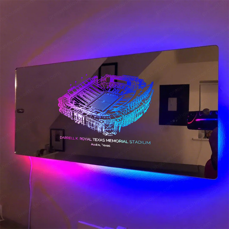 Darrell K Royal-Texas Memorial Stadium Mirror Light-Gifts For Sports Lovers