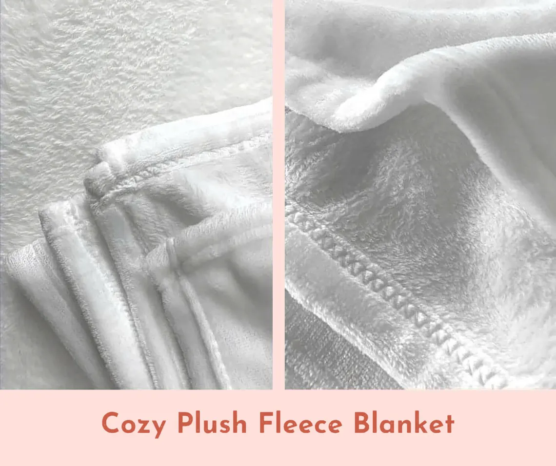 Custom Pet Photo Blanket, Personalized Dog Christmas Blanket with Name