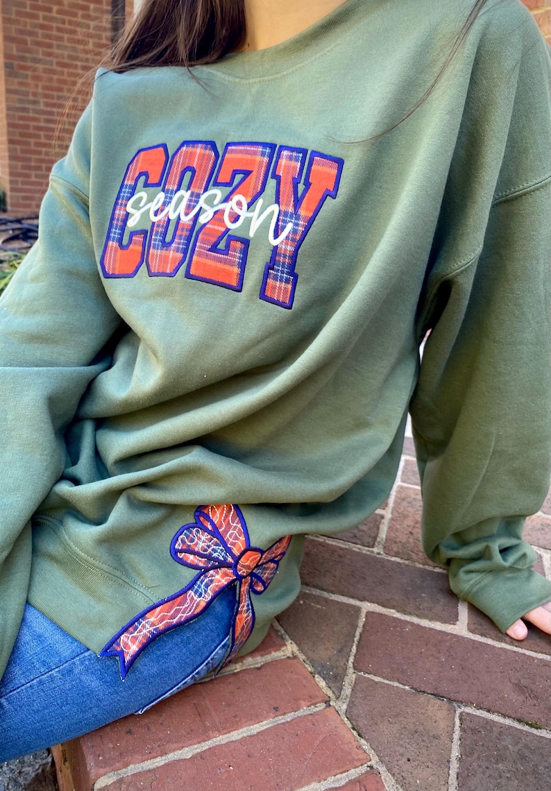 Cozy Season Side Bow Cut-Out Sweatshirt | Plaid Fall Pullover |Trendy Coquette Bow | Cozy Season | Plaid Side Bow | Bow Cut-Out Sweatshirt |