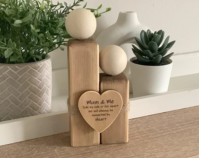 Custom Wooden Ornament, Handmade Wooden Family Tree Gift for Birthday, Anniversary, New Baby