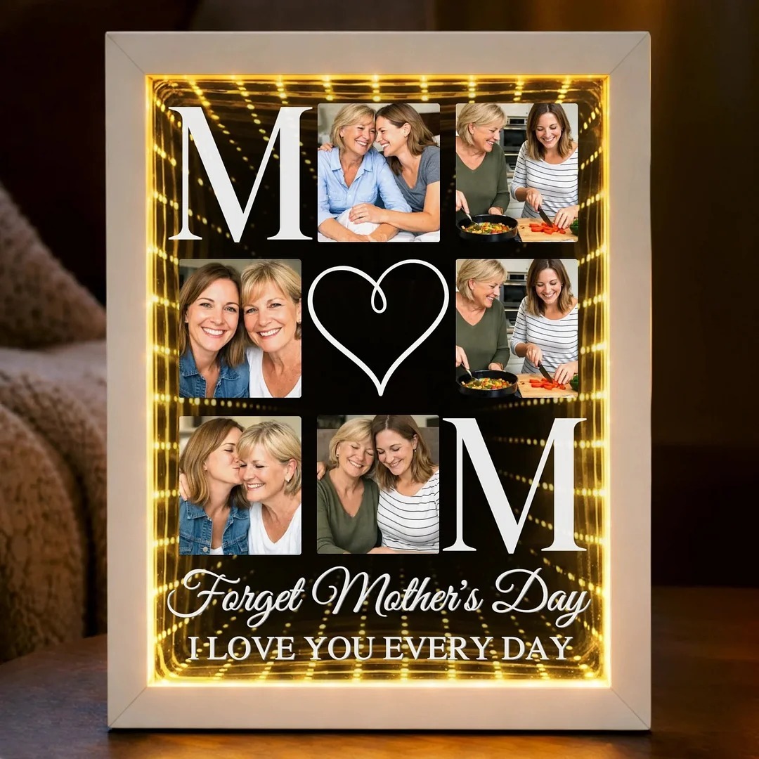 Custom Photo Infinity Mirror Light Box –  Love You Every Single Day LED Photo Lamp