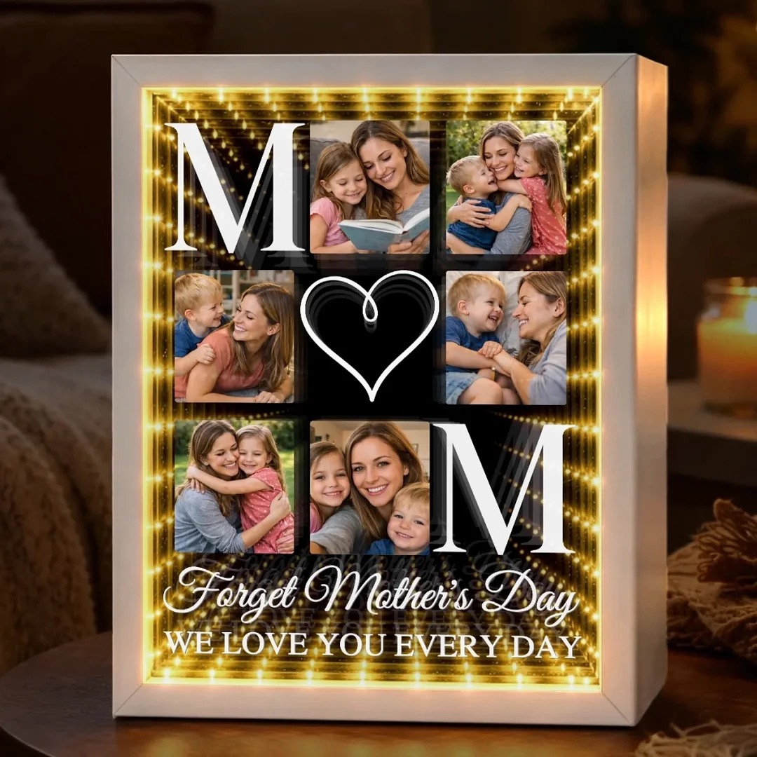 Custom Photo Infinity Mirror Light Box –  Love You Every Single Day LED Photo Lamp