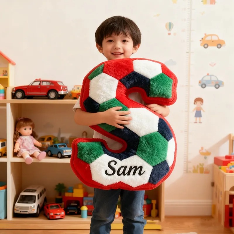 Custom 2026 World Cup Soccer Letter Pillow With Custom Name For Soccer Fans