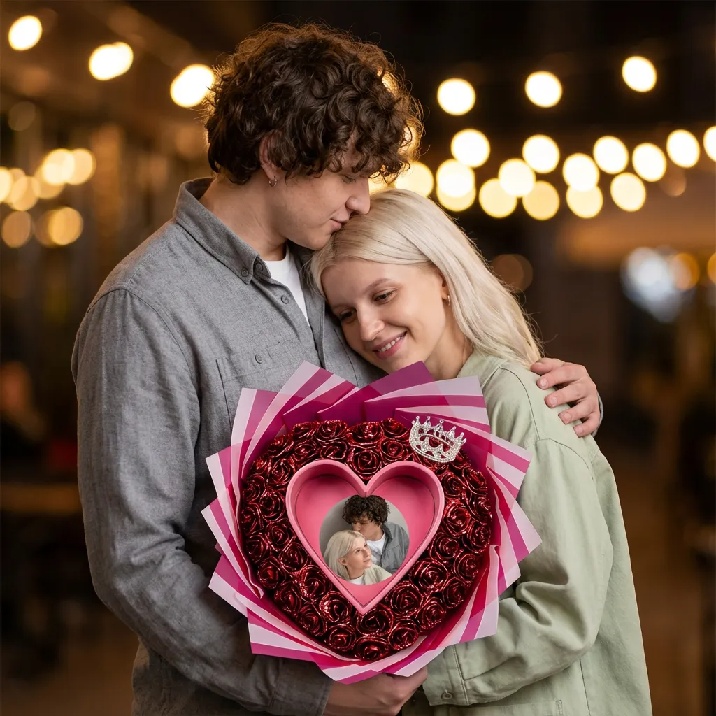 Everlasting Glitter Roses With Photo - Burnaway Edition