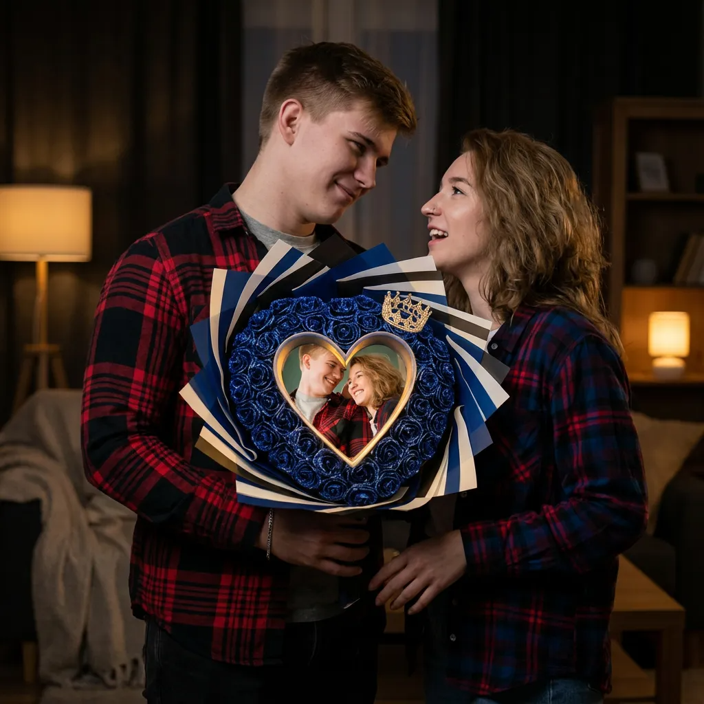 Everlasting Glitter Roses With Photo - Burnaway Edition