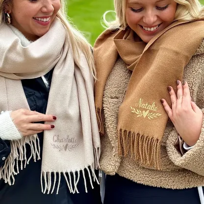 Custom Embroidered Design Scarf