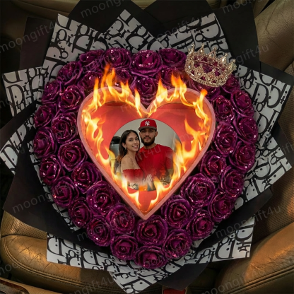 Everlasting Glitter Roses With Photo - Burnaway Edition