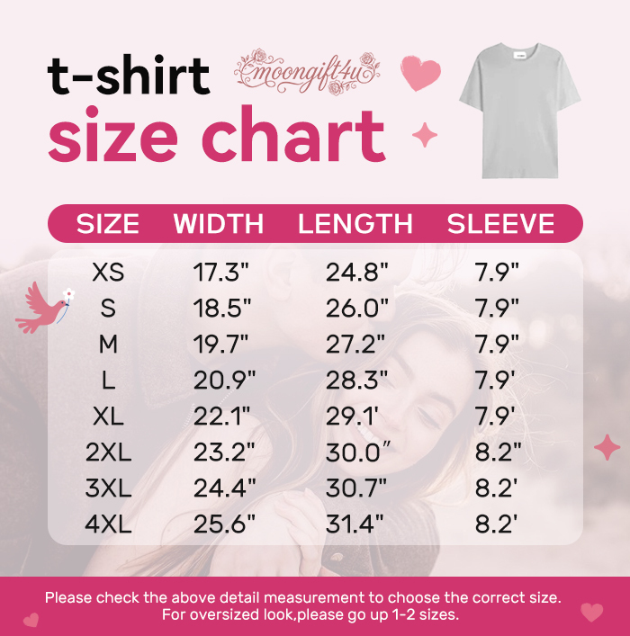 Custom Couple Photo Outline Center Embroidered T-Shirt Sweatshirt Hoodie